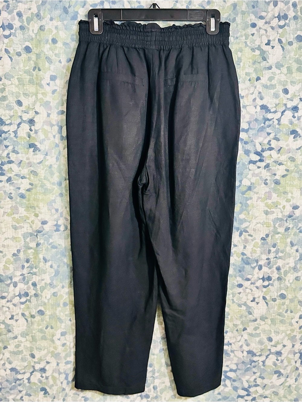 BLANKNYC Black Linen Blend Pull On Pants Paperbag Waist Cropped XS - Picture 2 of 5